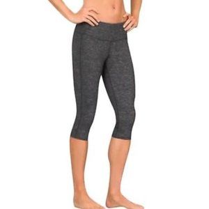 Athleta Chaturanga Dark Gray Crop Leggings Small